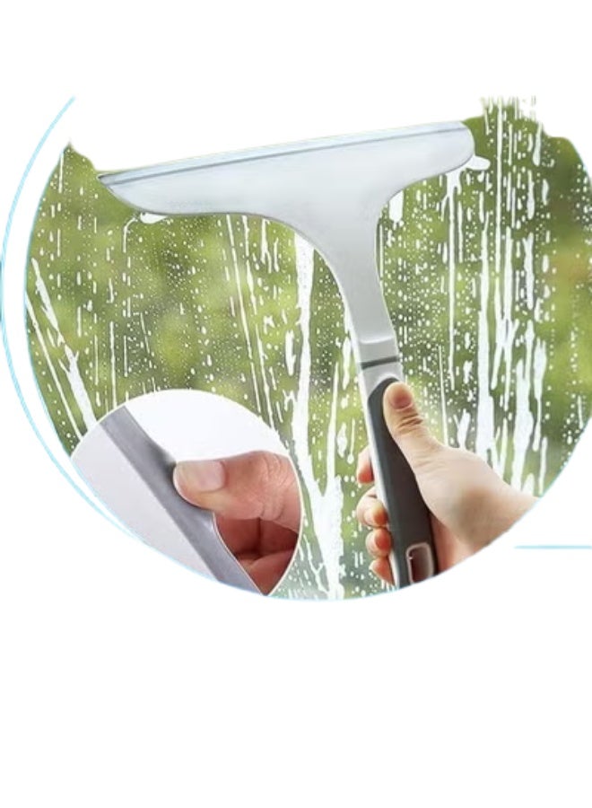 Window Squeegee with Microfibre Pad, Double-Sided Cleaning Tool, Glass Cleaning Brush - Image 2