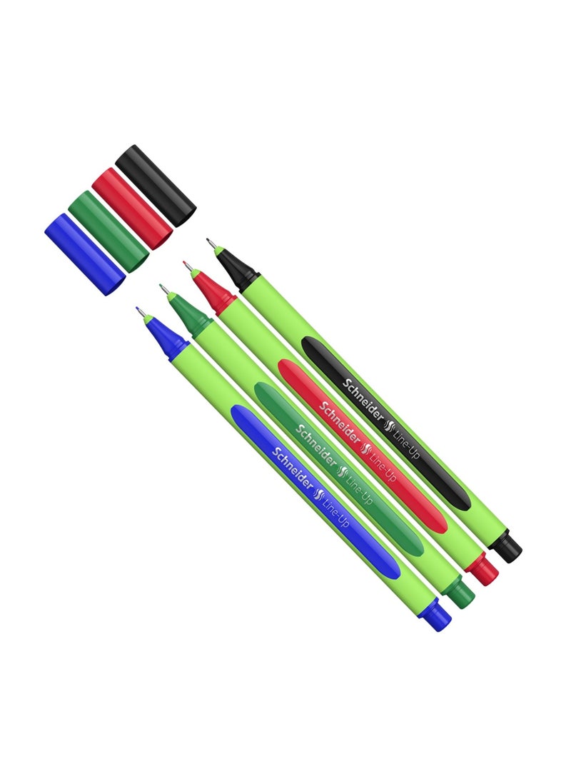 Schneider مجموعة 4 قطع من أقلام التحديد الرفيعة 0.4 مم متعددة الألوان - Image 2