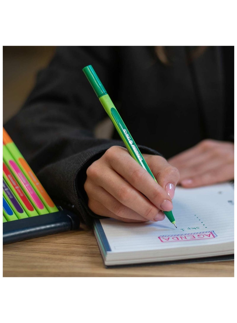 Schneider مجموعة 4 قطع من أقلام التحديد الرفيعة 0.4 مم متعددة الألوان - Image 3