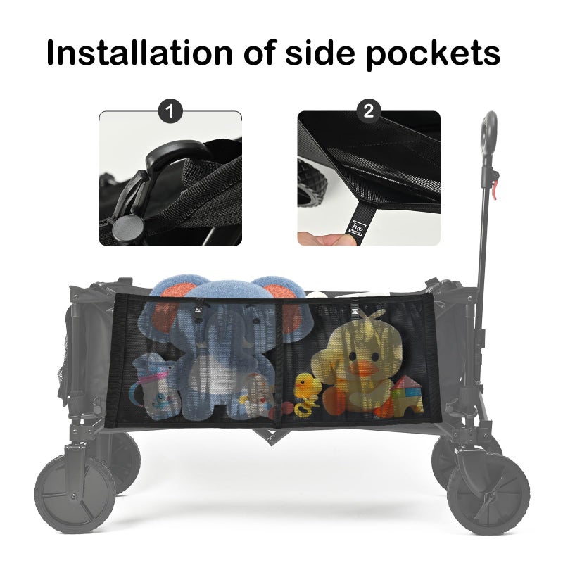 HX AURIZE Stroller Wagon Cargo Net and Organizer Wagon Accessories Compatible with WONDERFOLD All W-Series Models - Image 4