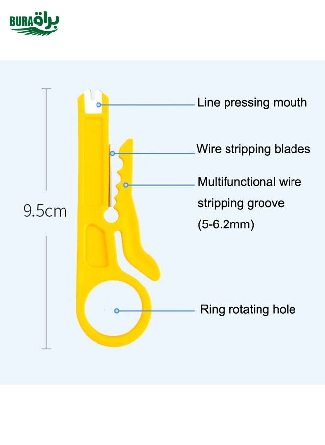 BURAQ - Rj45 8P Through-hole Crystal Head Connector Jacket Network Tool Stripping Wire Cable Pliers Set(Blue) - Image 1