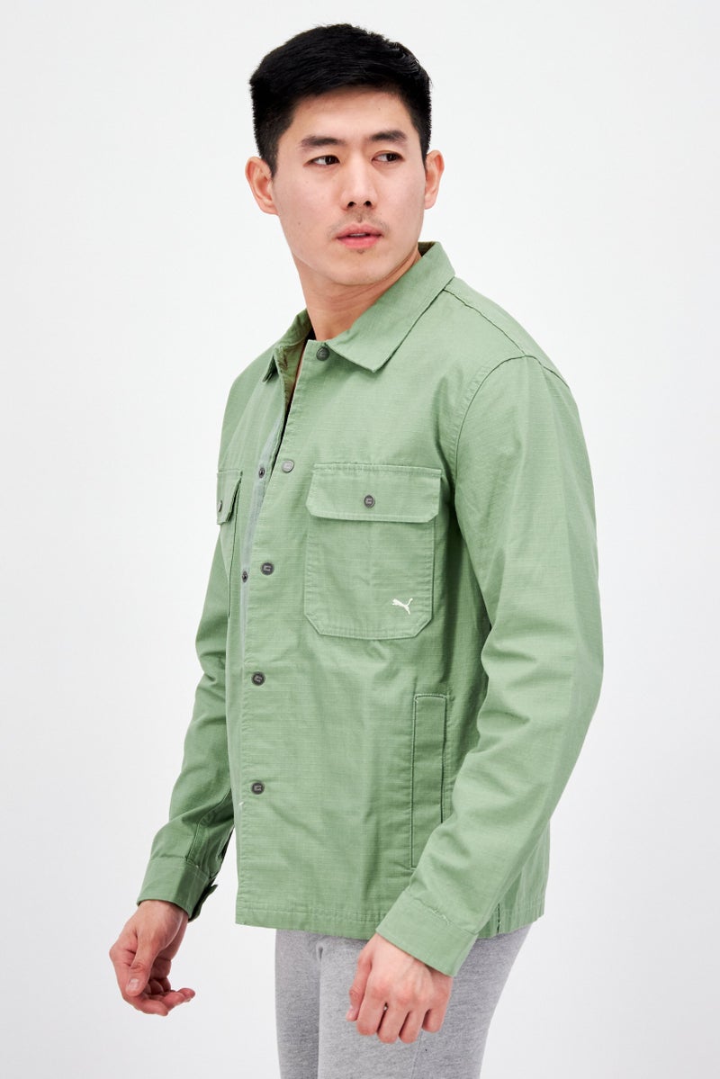 PUMA Men Sportswear Fit Outdoor Long Sleeve Jacket, Green - Image 4