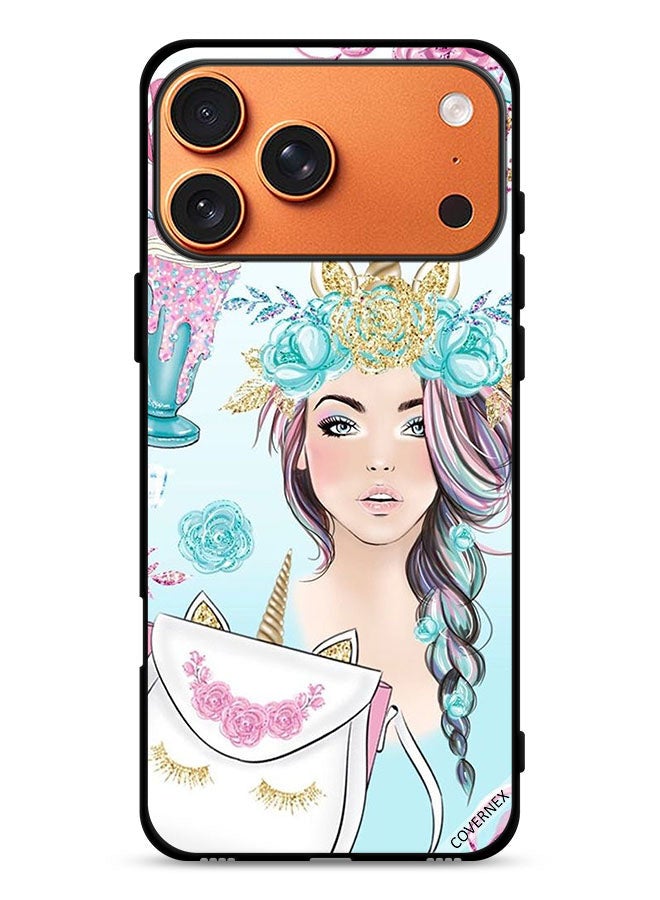 Covernex Apple iPhone 17 Pro Max Protective Case Cover Eyelashes On Bag & Unicorn Girl - Image 1