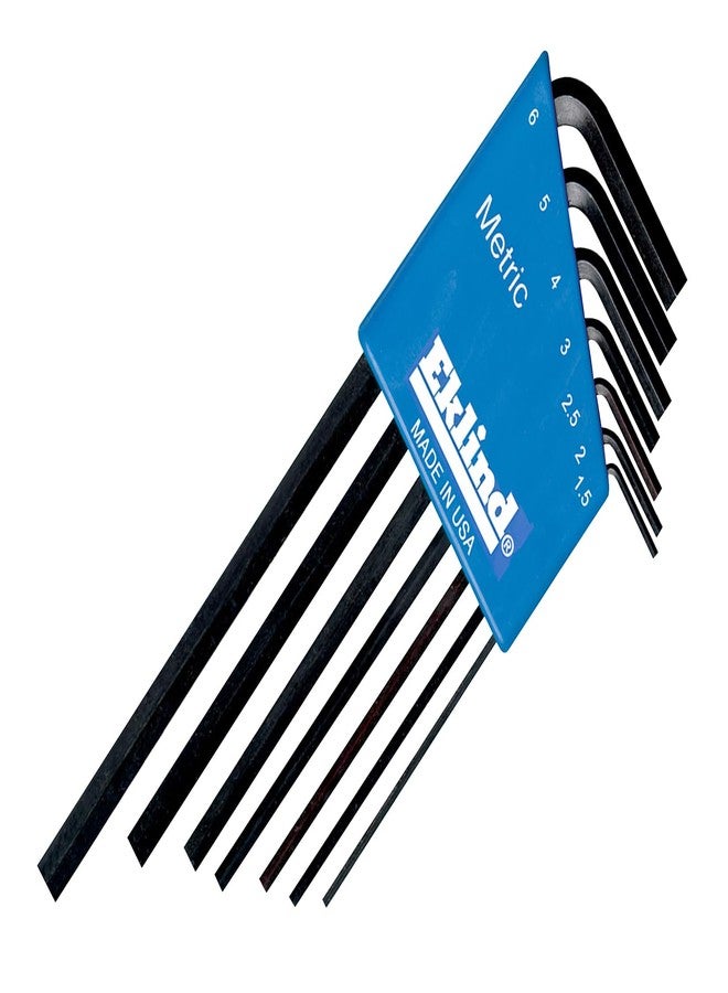 Eklind Tool 10607 Hex-L Key allen wrench - 7pc set Metric MM sizes 1.5-6 Long series - Image 1
