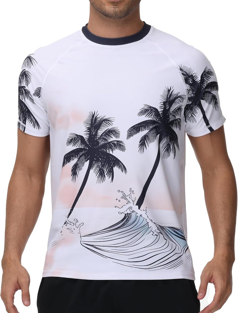 VAYAGER Men's Swim Shirts Rash Guard UPF 50+ T Shirts Quick Dry Loose Fit Water Surfing Shirt - Image 2