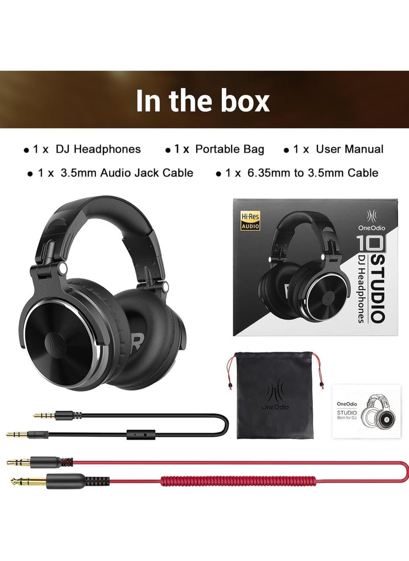 Pro10 Wired Gaming Headset,Over Ear Headphones Studio Monitor & Mixing DJ Stereo Headsets with 50mm Neodymium Drivers and 1/4 to 3.5mm Jack for AMP Computer Recording Podcast Keyboard Guitar Laptop - pzsku/Z83D5397D305187DF9285Z/45/_/1728455316/2e27ec74-9b4c-47ad-8b27-094ba48ba7ac