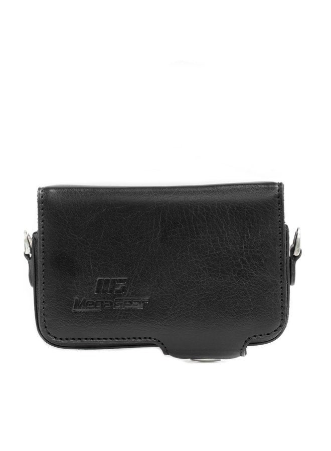 MegaGear Leather Camera Case with Strap Compatible with Canon PowerShot SX740 HS, SX730 HS, Black - Image 2