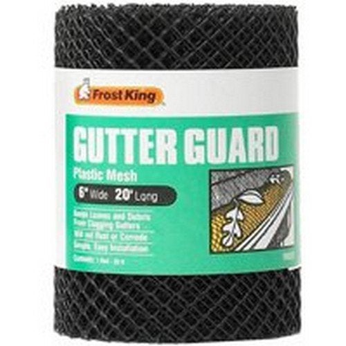 Thermwell Frost King VX620 6" X 20' Black Plastic Mesh Gutter Guard - Image 1
