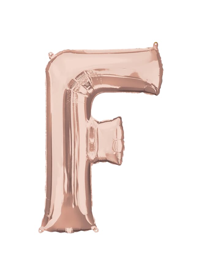 بارتي تايم 16 بالون فويل F ذهبي وردي - Image 1