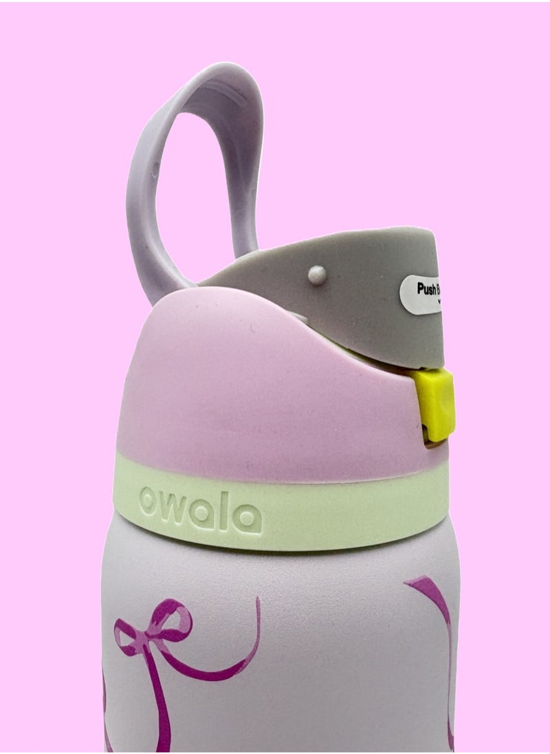 Owala - 24 Oz. Owala FreeSip Stainless Steel Water Bottle in Pink ribbon - Image 1