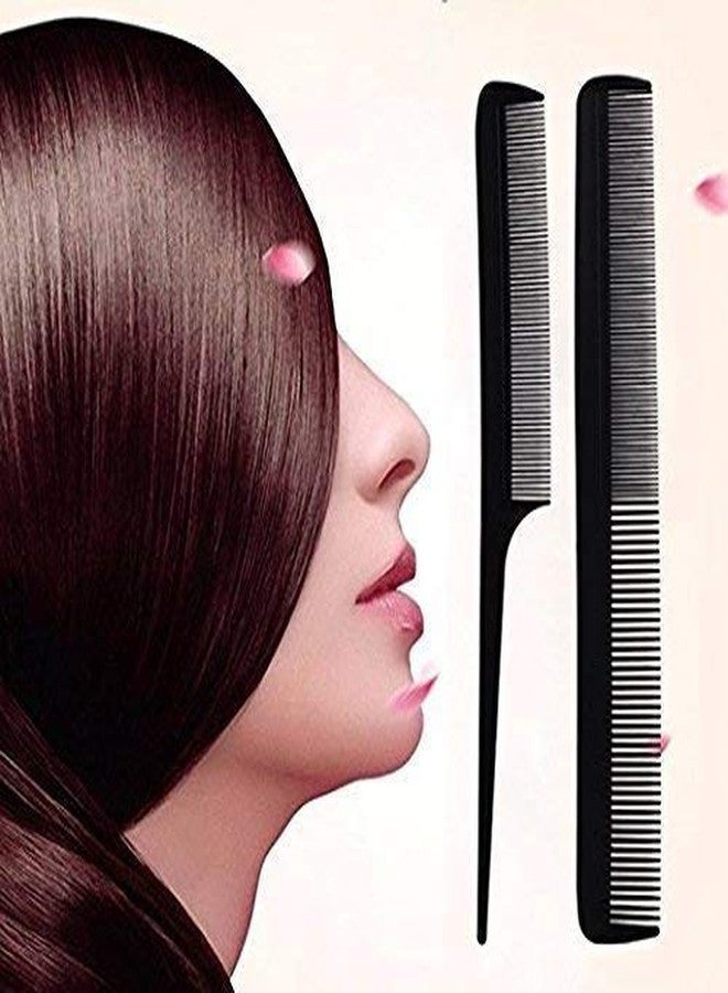 توب هافين مجموعة أمشاط تصفيف الشعر من توبهافن، مجموعة أمشاط احترافية لقص الشعر الأسود (مجموعة من 10 قطع) - Image 5