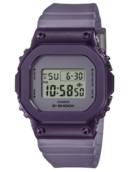 Casio Men Watch G-Shock Digital Metal Covered Grey Dial Resin Band GM-S5600MF-6DR.