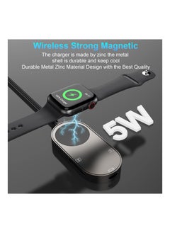 KASTWAVE 4-in-1 Charger Fit for Apple Watch +SD/TF Card Reader for iPhone/iPad,4FT Portable iWatch Magnetic Charger Cable for Watch Series SE/8/7/6/5 with SD/Micro SD Slot and USB C Port for OTG iPhone/ipad  - Image 1