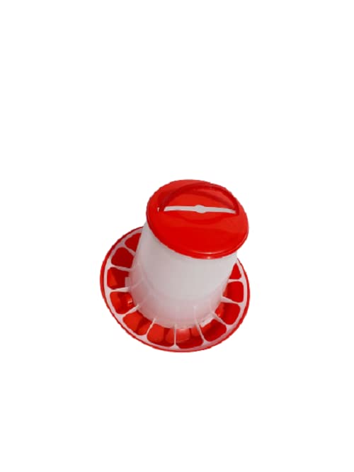 TMW TM&W Plastic Semi Automatic Water System and Feeding System for All Birds (White, Qty= 1.5 kg Feeder 5 pieces and 1.5 LTR Drinker 5 pieces ) - Image 2