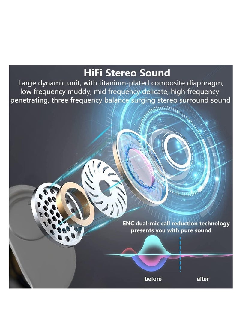 KASTWAVE Bone Conduction Headphones Bluetooth 5.2 Wireless Headphones Open Ear Headphones with Microphone Noise Cancelling Sweatproof for Sport Cycling Driving - Image 3