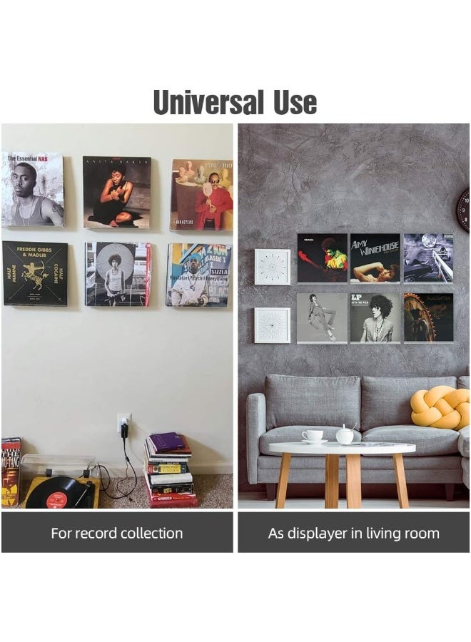 TPGP Record Holder Wall Mount, 6 Pack Clear Vinyl Record Shelf Storage Acrylic Album Stand Display Your Daily LP Listening/Book in Office Home - Image 5