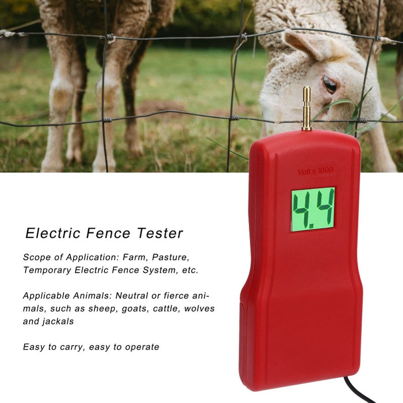 Electric Fence Tester With LCD Screen Portable ABS Copper Material For Farm Livestock - Image 5