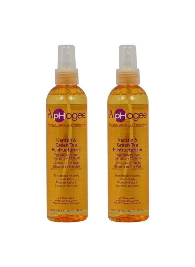 ApHogee Keratin & Green Tea Restructurizer, 8 oz (Pack of 2)