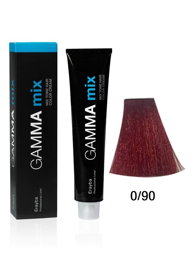 Erayba - Gamma Mix Permanent Hair Dye100ml 0/90 Red - Image 1