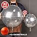 PartyWoo Silver Disco Ball Foil Balloons 6pcs 32 Inch Large Round Foil Big Giant 4D Jumbo Inflatable Mirror Ball Mylar Balloons for Graduation Birthday Engagement Space Themed Party Decorations - Image 4