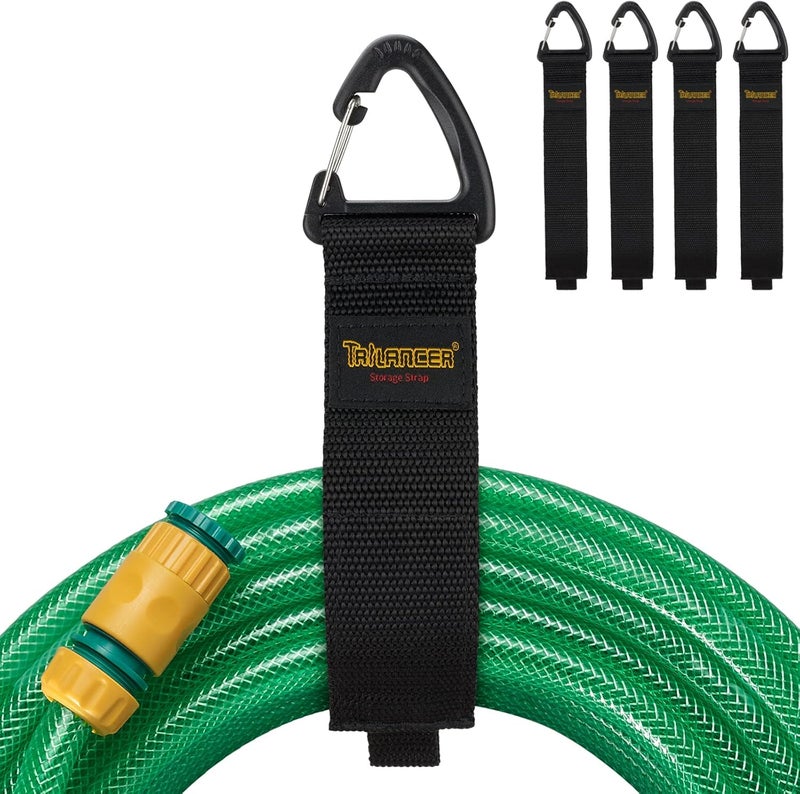 Trilancer Hook-and-Loop Storage Straps with Triangular Buckle to Hang on Walls, for Garage Organization and Storage, for Cables, Wires, Rope, Hoses, Tools of Home, Workshop, Studio, Shop（4L）