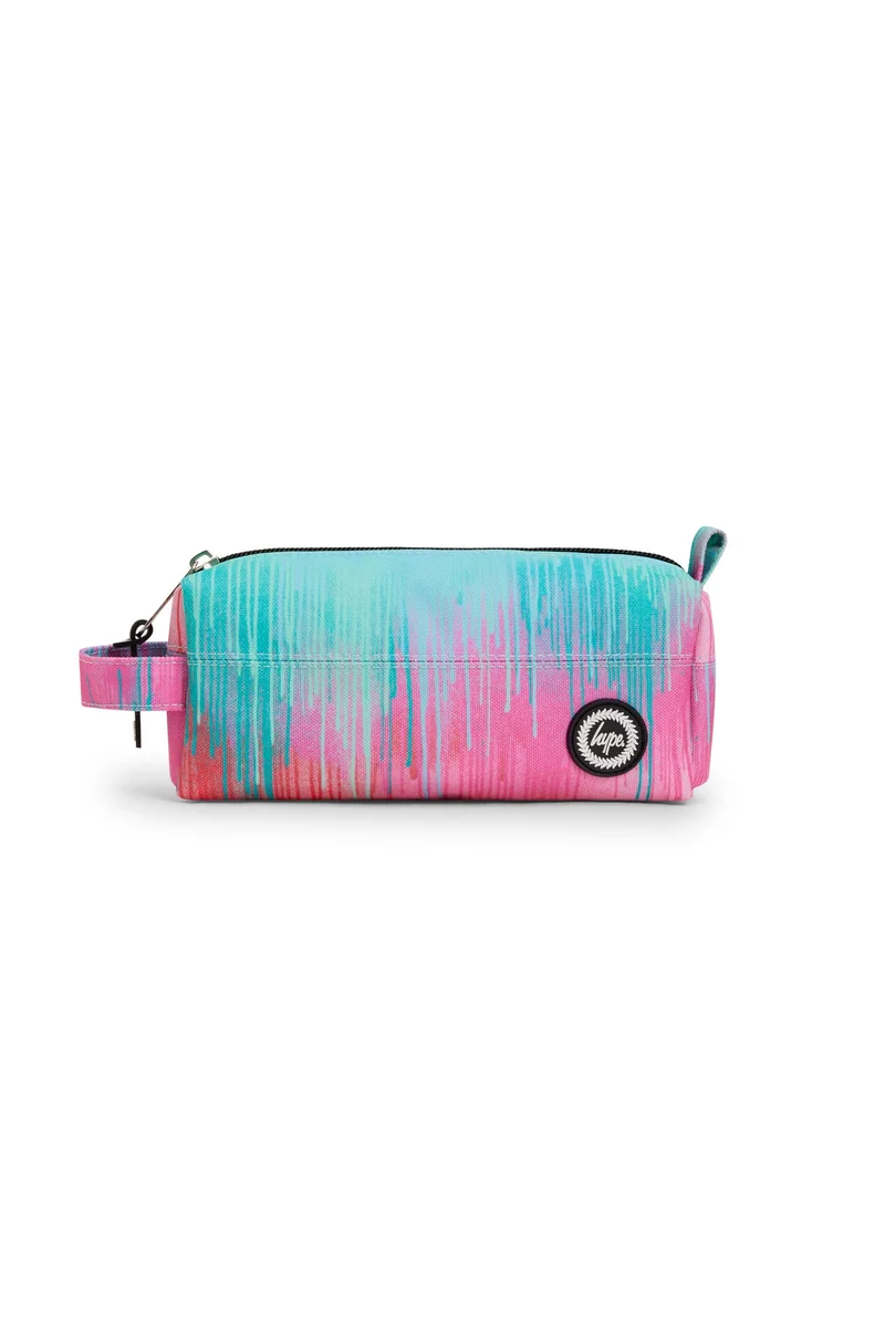 Just Hype HYPE Pencil Case Pink Teal Pastel Drips