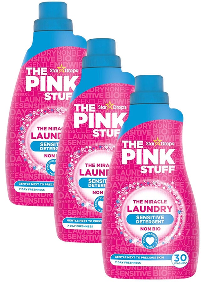 THE PINK STUFF Sensitive Non Bio Laundry Liquid 3x960ml - Image 2