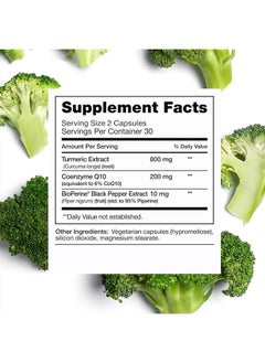 ANC High Absorption Coq10 With Turmeric - Antioxidant Nutritional Supplements, Heart Health & Healthy Brain Function -Ubiquinol For Mitochondrial Health - Extra Strength Coenzyme Q10 200Mg 60 Capsules  - Image 4