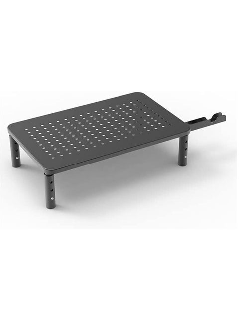 Hawk Monitor Stand Riser, Adjustable Laptop Stand Riser Holder with Phone Holder, 3 Height Adjustable Underneath Storage for Office Supplies