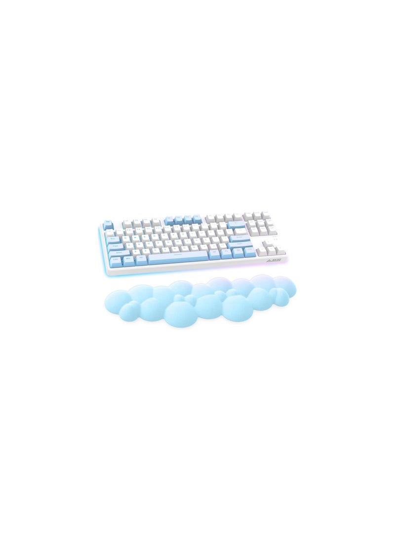 MarlaMall - Ergonomic Keyboard Wrist Rest High Density Memory Foam Keyboard Palm Rest Memory Cloud Shaped Wrist Rest for Typing Pain Relief - Image 1