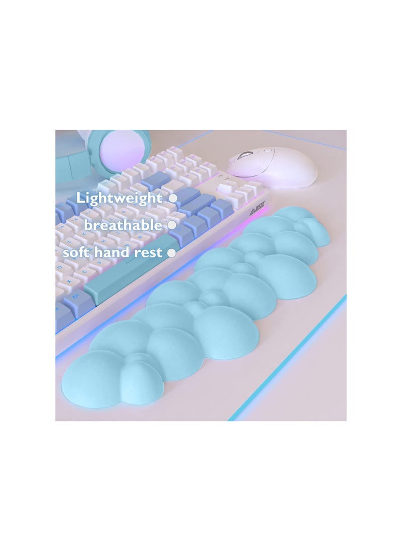 MarlaMall - Ergonomic Keyboard Wrist Rest High Density Memory Foam Keyboard Palm Rest Memory Cloud Shaped Wrist Rest for Typing Pain Relief - Image 1