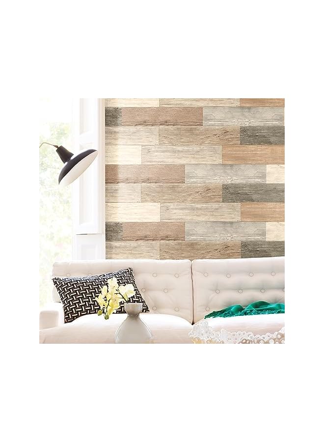 RoomMates Rmk3695Gm Distressed Barn Wood Plank Peel And Stick Giant Wall Decals - Image 2