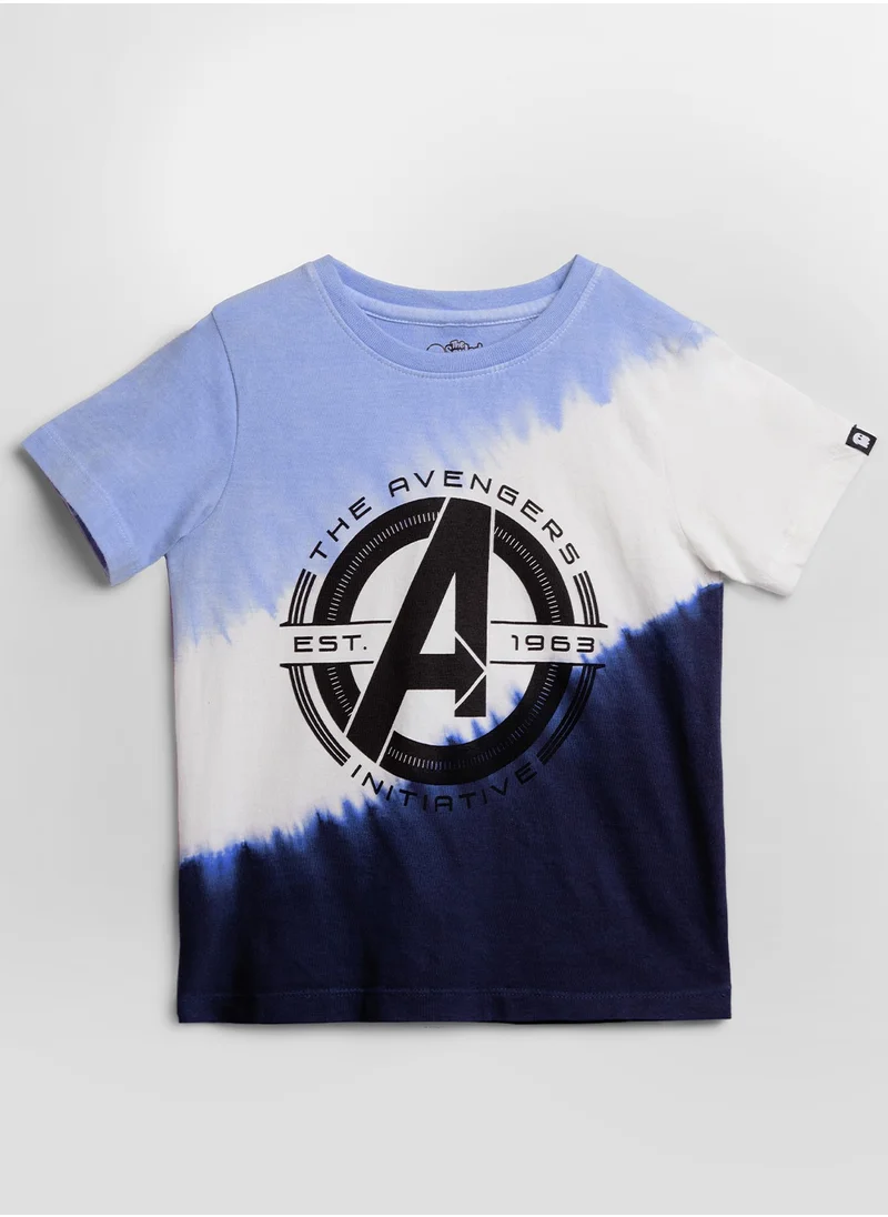 The Souled Store The Souled Store Official Marvel Avengers Initiative Regular Fit Half Sleeves T-shirt for Kids