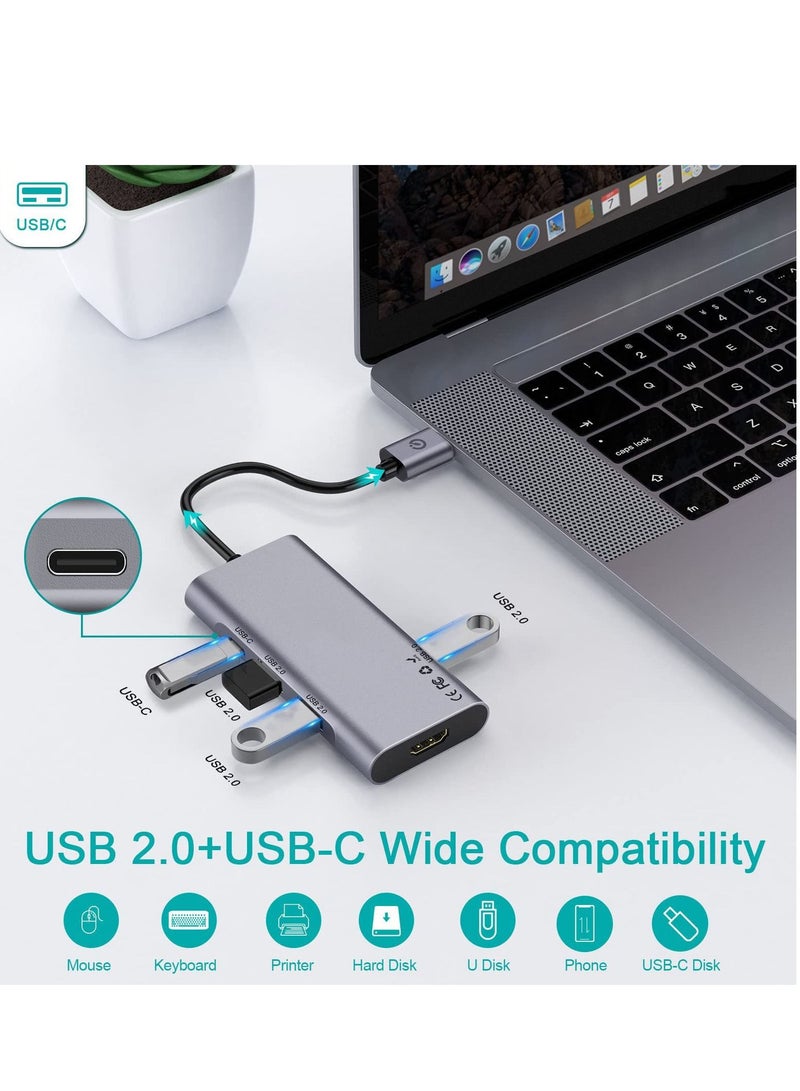 Y&D 7 in 1 USB 3.0 Data Hub Adapter Compatible With Windows Mac Android - Image 3