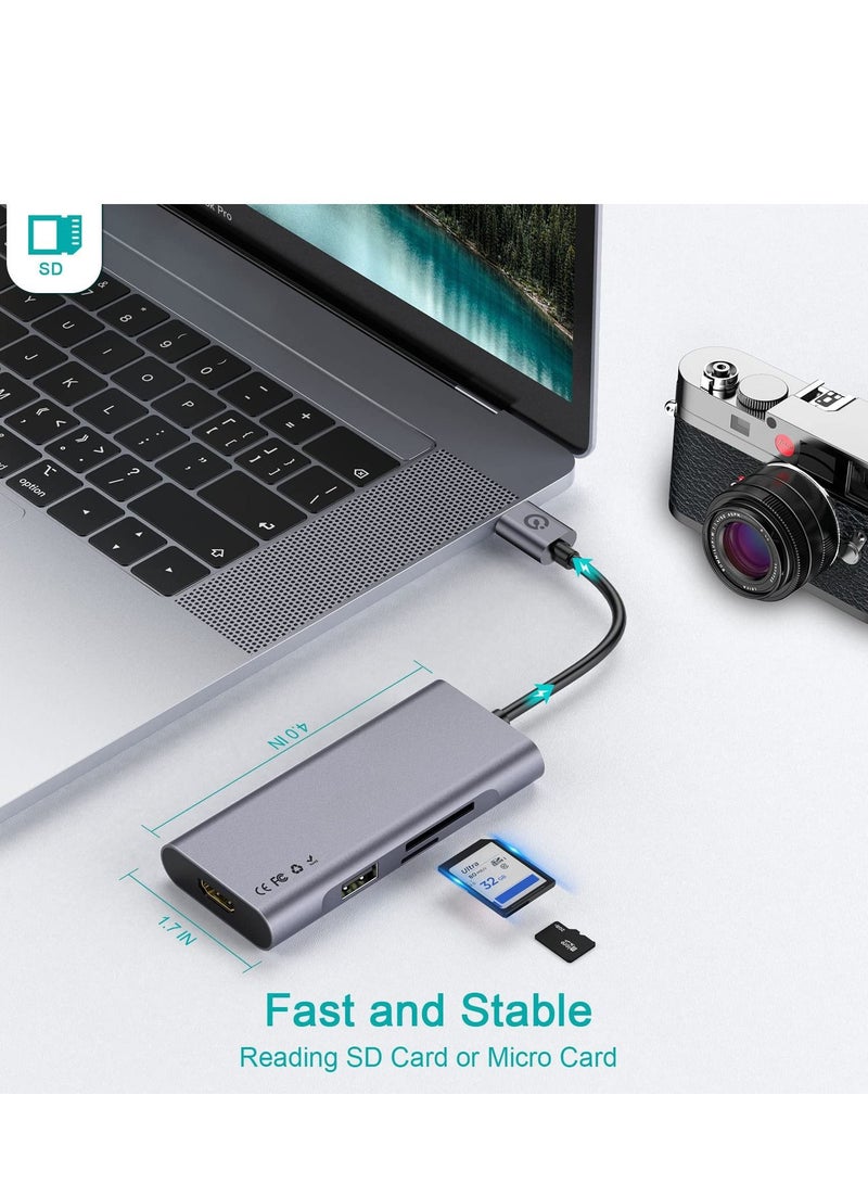 Y&D 7 in 1 USB 3.0 Data Hub Adapter Compatible With Windows Mac Android - Image 4