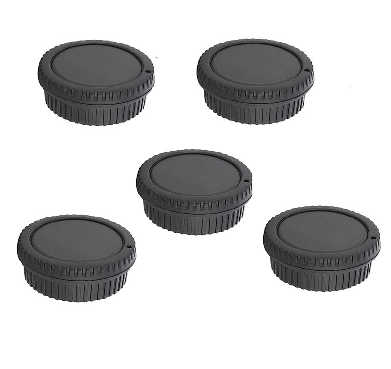 Fotasy (5 Pack) EOS EF Rear Lens Cap Camera Body Cover Set, Camera Body Sensor Dust Protective Cover, EF EF-S Mount, Compatible with Canon EOS EF DSLR 1D 5D 6D 7D II III IV 90D 80D 4000D 2000D 1600D 1500D - Image 1