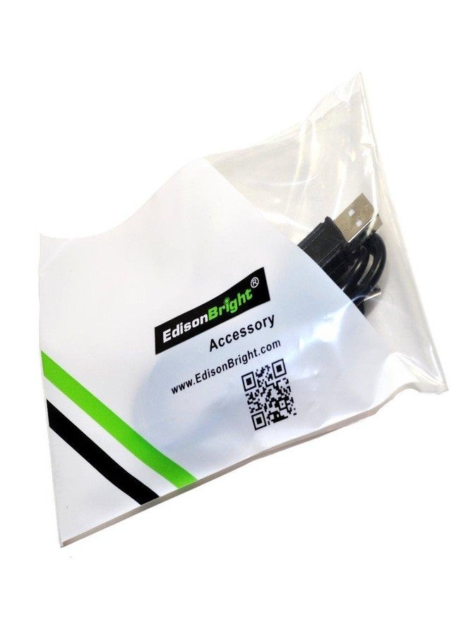 Nitecore TIP keychain flashlight; 360 lumen USB rechargeable; gold color body with EdisonBright brand USB charging cable - Image 4