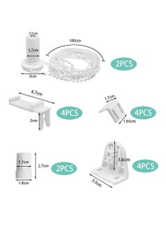 Excefore Roller Blind Spares, Roller Blind Spares with Bracket and Bead Chain, Curtain Roller Accessories for Curtain Rods Roller, Blind Brackets, Long Service Life, 17 mm  - Image 3