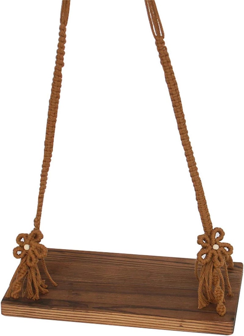 Upgrade Photo Background Props Wooden Swing Seats Background for Newborns Posing Aid for Babies Wooden Swing - Image 1