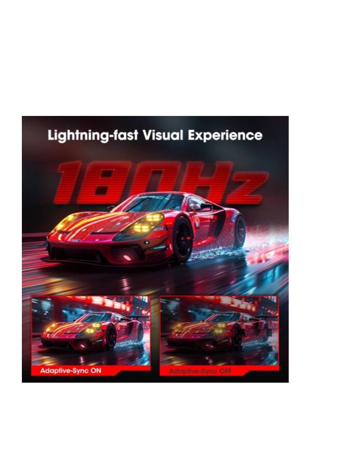 KOORUI - KOORUI 27E6QCA Gaming Curved Monitor, 27" QHD VA Display, 180Hz Refresh Rate, 1ms Response Time, Adaptive-Sync Technology, 1500R Curvature, 16.7m Color Display, Black | 27E6QCA - Image 1