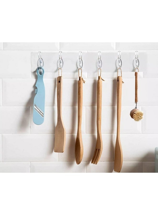 KBS Wall Hanger Hooks for Hanging Clothes Home Kitchen Office Bathroom Bedroom Door Organizers Accessories Items (6-Hook-Hanger-Transparent, 1.00) - Image 4