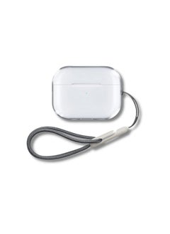Generic AirPods Pro 2 Protective Case Durable Cover with Detachable Cord | Suitable for wired and wireless charging Transparent TPU cover + polyester belt (transparent  - Image 1