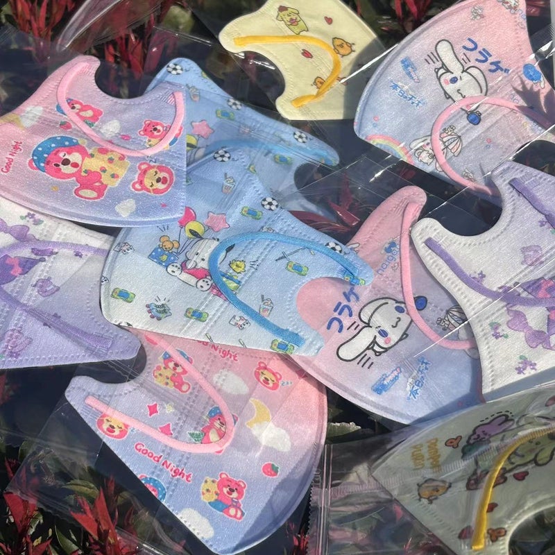 Children'S Independent Jade Dog Cartoon Fashion Mask Four-Layer Disposable 3D Student Mask - Image 4