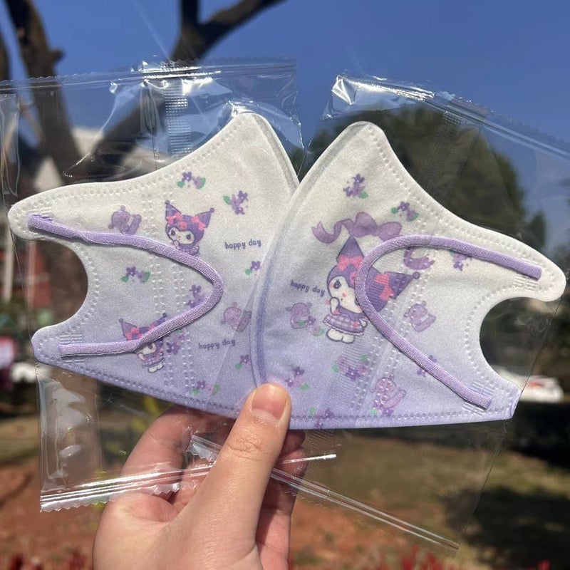 Children'S Independent Jade Dog Cartoon Fashion Mask Four-Layer Disposable 3D Student Mask - Image 1