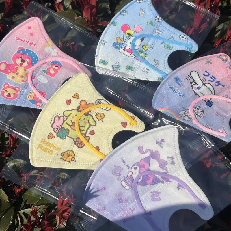 Children'S Independent Jade Dog Cartoon Fashion Mask Four-Layer Disposable 3D Student Mask - Image 3