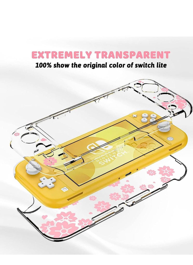 SYOSI - Protective Case for Nintendo Switch Lite 2019 Grip Cover with Shock-Absorption and Anti-Scratch Design, Sakura Flower Pattern - Image 1