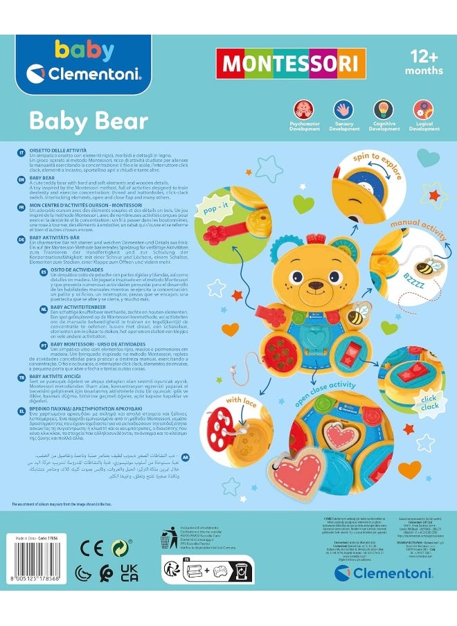 Clementoni Montessori Baby Bear Busy Panel