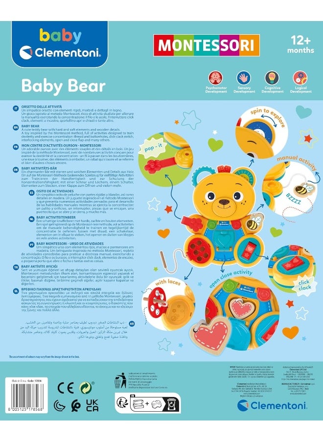 Clementoni Montessori Baby Bear Busy Panel
