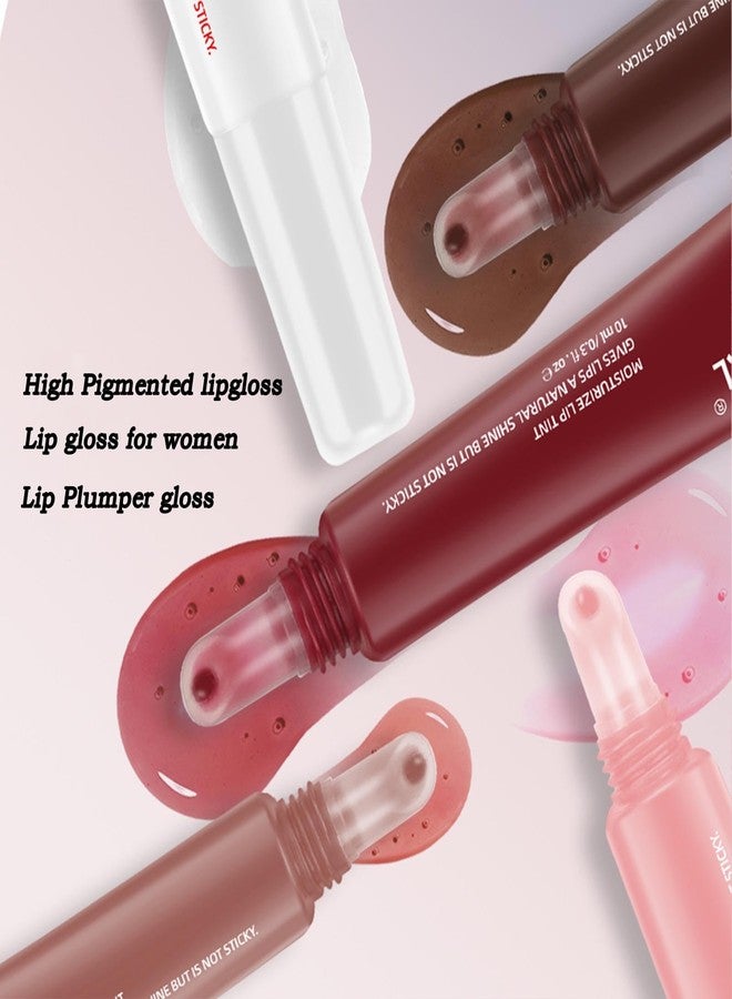 KTouler 5Pcs Peptide Hydrating Lip Gloss Set,Lip Plumping Glossy Lip Balm,Instant Shine Natural Jelly Lip Gloss for Women - Image 2