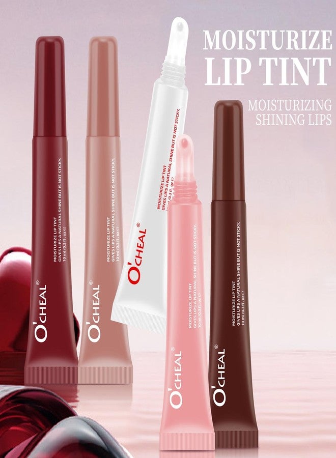 KTouler 5Pcs Peptide Hydrating Lip Gloss Set,Lip Plumping Glossy Lip Balm,Instant Shine Natural Jelly Lip Gloss for Women - Image 5